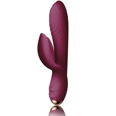 Rabbit stimolante in silicone vellutato con doppio motore e LED cromatico